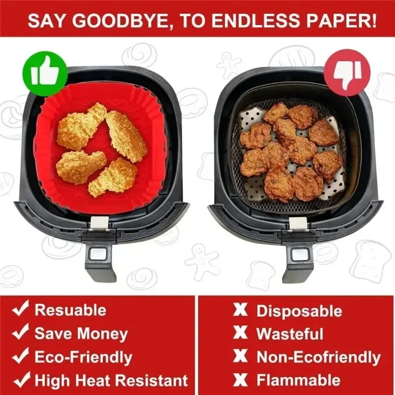 Reusable Silicone Air Fryer Liner 4